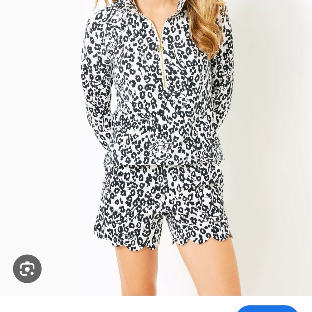 Lilly Pulitzer Leva Knit Short in Coconut Let’s Pawty